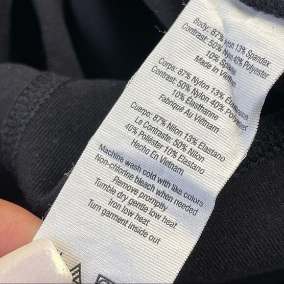 ALO YOGA Goddess Two Tone Black Grey Ribbed Leggings Size XS - Picture 6 of 7